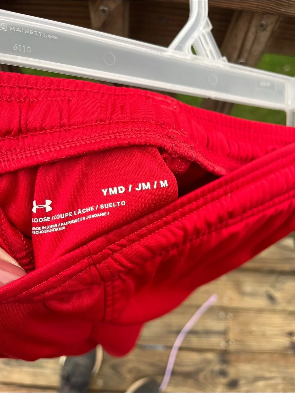 Under Armour Red Men’s Athletic Shorts with Black Logo